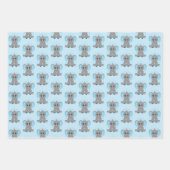 Niedlicher Elefant in Blau, Jungs Geschenkpapier Set (Vorderseite)