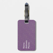 Niedlicher Elefant in girly rosa u. lila Gepäckanhänger (Rückseite vertikal)