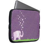 Niedlicher Elefant in girly rosa u. lila Laptopschutzhülle (Vorne Rechts)