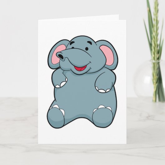 Niedlicher Elefant Karte (Vorderseite)
