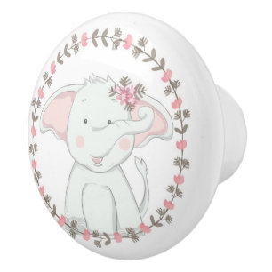 Niedlicher Elefant Keramikknauf