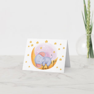 Niedlicher Elefant   Kinderdusche Dankeskarte