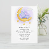 Niedlicher Elefant | Kinderdusche Einladung (Stehend Vorderseite)