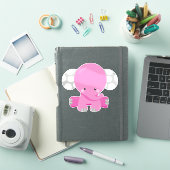Niedlicher Elefant, kleiner Elefant, rosa Elefant Aufkleber (iPad Hülle)