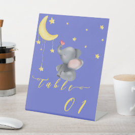 Niedlicher Elefant & Kleiner Schmetterlingshindert Sockelschild