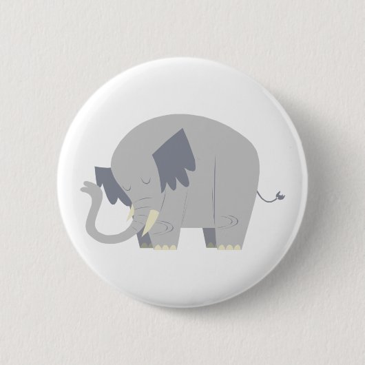 Niedlicher Elefant-Knopf Button (Vorderseite)