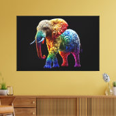 Niedlicher Elefant Leinwanddruck (Insitu (Wohnzimmer))