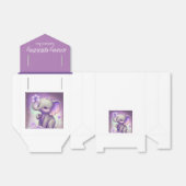 Niedlicher Elefant Lila Geburtstags-Gefälligkeitsk Geschenkschachtel (Ungefaltet)