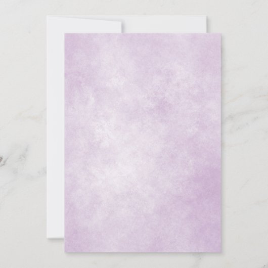 Niedlicher Elefant Lila Spring Floral Baby Dusche Einladung (Rückseite)