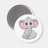 Niedlicher Elefant Magnet (Vorderseite/Rückseite)