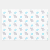 Niedlicher Elefant mit Ballon | Baby Boy Geschenkpapier Set (Vorderseite)