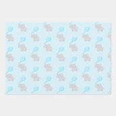 Niedlicher Elefant mit Ballon | Baby Boy Geschenkpapier Set (Vorderseite 2)