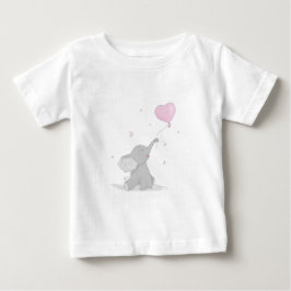 Niedlicher Elefant mit Ballon Baby T-shirt
