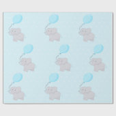 Niedlicher Elefant mit Ballon Geschenkpapier (Flach)