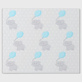 Niedlicher Elefant mit Ballon Geschenkpapier (Flach)
