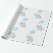 Niedlicher Elefant mit Ballon Geschenkpapier (Ungerollt)