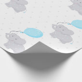 Niedlicher Elefant mit Ballon Geschenkpapier (Ecke)