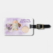 Niedlicher Elefant mit Ballon, personalisieren Gepäckanhänger (Vorderseite horizontal)