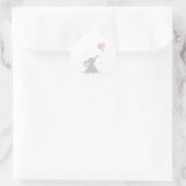 Niedlicher Elefant mit Balloon Baby Dusche Runder Aufkleber (Tasche)