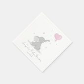 Niedlicher Elefant mit Balloon Baby Dusche Serviette (Ecke)