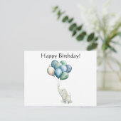 Niedlicher Elefant mit Balloons Postkarte (Stehend Vorderseite)