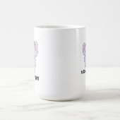 Niedlicher Elefant mit Blume-Headband Kaffeetasse (Mittel)
