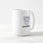 Niedlicher Elefant mit Blume-Headband Kaffeetasse (VorderseiteRechts)