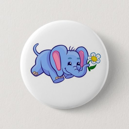 Niedlicher Elefant mit Button (Vorderseite)