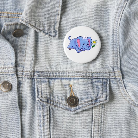 Niedlicher Elefant mit Button (Beispiel)