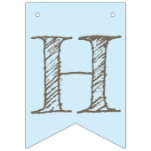 Niedlicher Elefant mit einem Bow.Glücklicher Gebur Wimpelkette (Zweite Fahne)