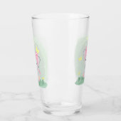 Niedlicher Elefant mit einem rosa Bug in einer Lic Glas (Links)