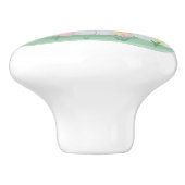 Niedlicher Elefant mit einem rosa Bug in einer Lic Keramikknauf (Seitenansicht)