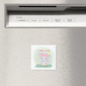 Niedlicher Elefant mit einem rosa Bug in einer Lic Magnet (In Situ (Geschirrspüler))