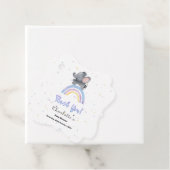 Niedlicher Elefant mit farbenfroher Rainbow Baby-D Geschenkanhänger (Beispiel)