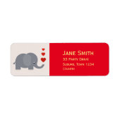 Niedlicher Elefant mit Herz-Cartoon (Vorne)