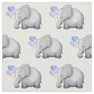 Niedlicher Elefant mit Herzen steigt Stoff