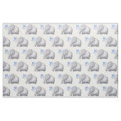 Niedlicher Elefant mit Herzen steigt Stoff (Fat Quarter (45,7 x 55,9 cm))