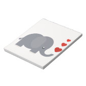 Niedlicher Elefant mit herzlicher, skurriler Liebe Notizblock (Rotiert)