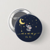 Niedlicher Elefant mit kleiner Schmetterling-Mommy Button (Vorne & Hinten)
