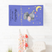 Niedlicher Elefant mit kleiner Schmetterlingsdusch Banner (Insitu)