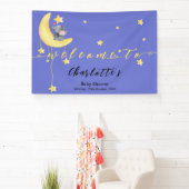 Niedlicher Elefant mit kleiner Schmetterlingsdusch Banner (InSitu)