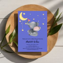 Niedlicher Elefant mit kleiner Schmetterlingsdusch Einladung