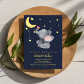 Niedlicher Elefant mit kleiner Schmetterlingsdusch Einladung