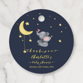 Niedlicher Elefant mit kleiner Schmetterlingsdusch Geschenkanhänger