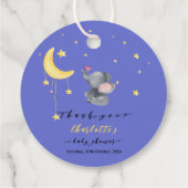 Niedlicher Elefant mit kleiner Schmetterlingsdusch Geschenkanhänger (Rückseite)