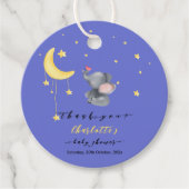 Niedlicher Elefant mit kleiner Schmetterlingsdusch Geschenkanhänger (Vorderseite)