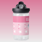 Niedlicher Elefant mit Sternen Kinder rosa Trinkflasche