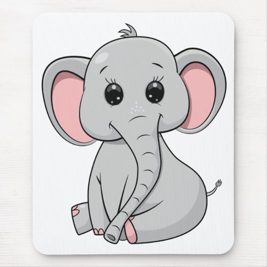 Niedlicher Elefant Mousepad (Vorne)