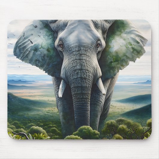 Niedlicher Elefant Nah Mousepad (Vorne)