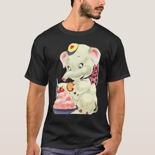 Niedlicher Elefant nur ein Mädchen, das Elefanten T-Shirt (Vorderseite)